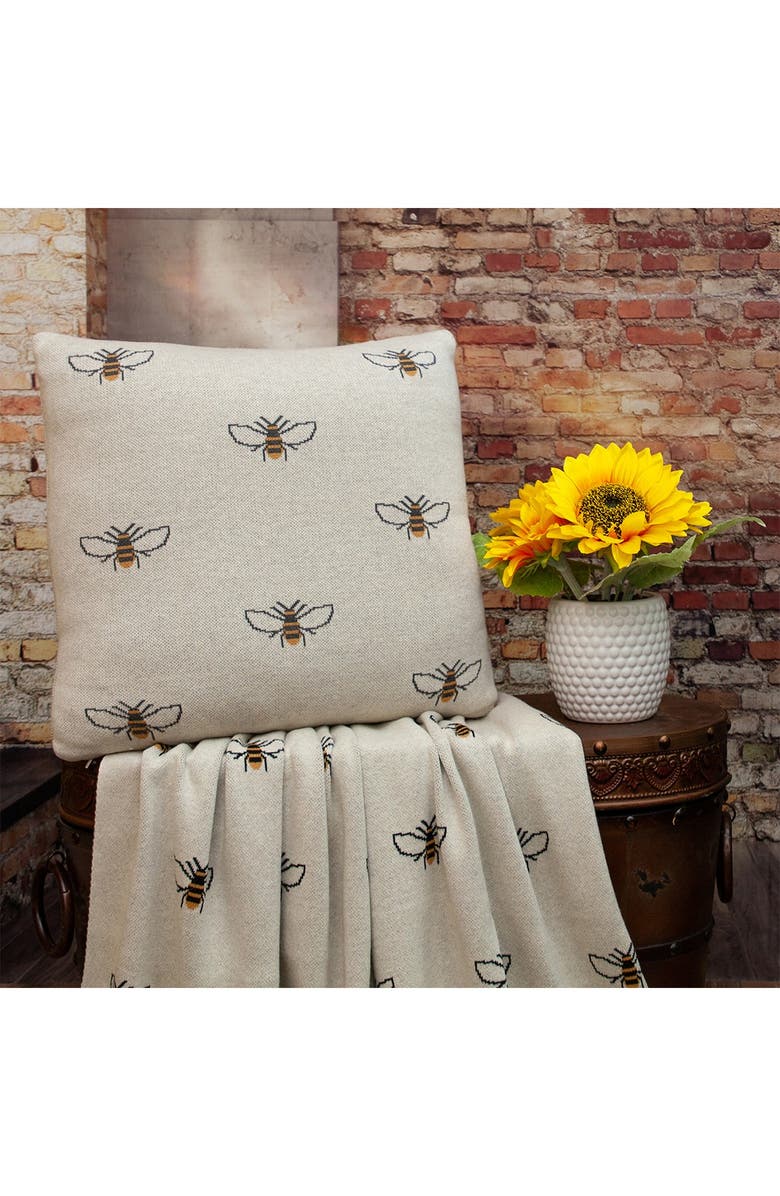 PARKLAND COLLECTION Transitional Ivory 50" x 60" Knitted Throw Blanket, Alternate, color,