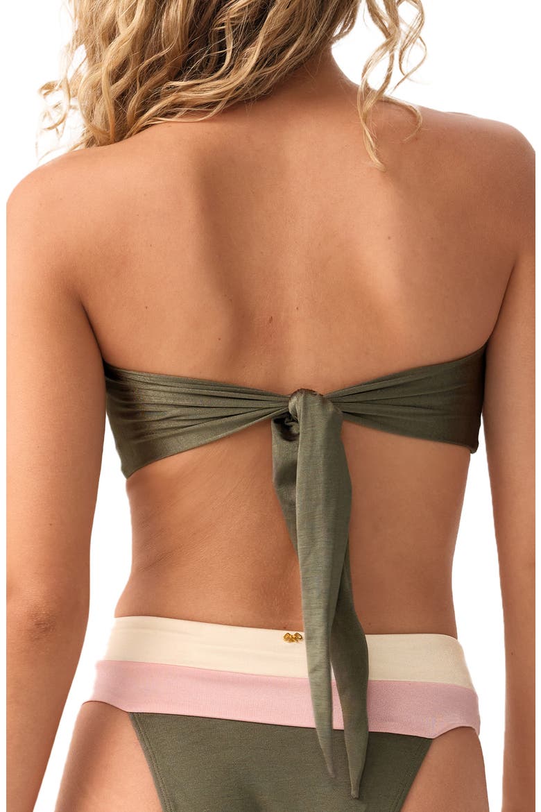Detail Bandeau Bikini Top, Alternate, color, OLIVE