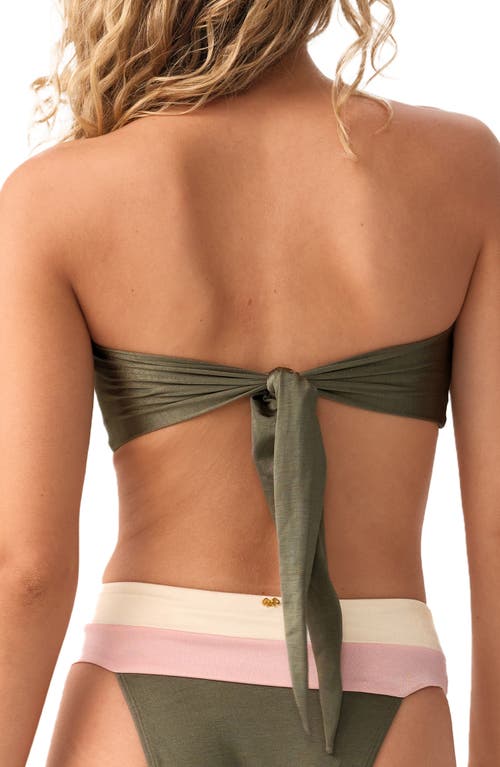 Pq Swim Detail Bandeau Bikini Top In Multi
