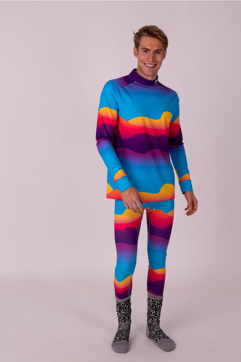 Baselayer Top - Mambo Sunset Mens, Alternate, color, multi-colour