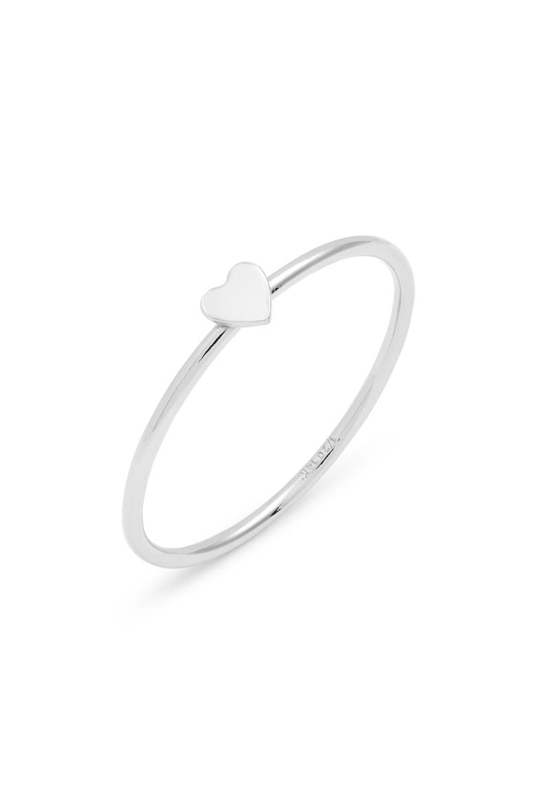 Heart Stacking Ring, Main, color, STERLING SILVER