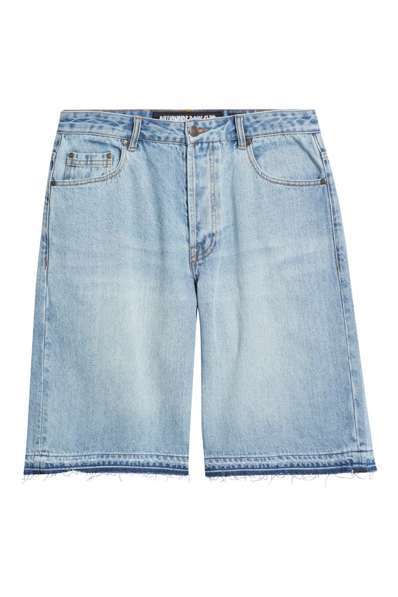 Lunar Raw Hem Denim Shorts, Alternate, color, STELLAR MED