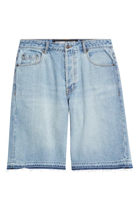 Lunar Raw Hem Denim Shorts (Stellar Med)