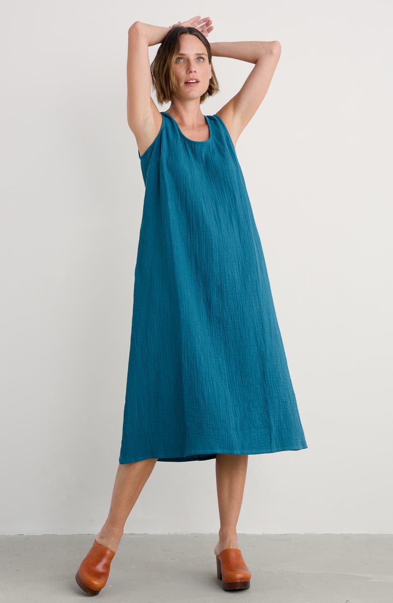 Seasalt Cornwall Helleborne Sleeveless Midi Dress, Alternate, color, Dark Drift