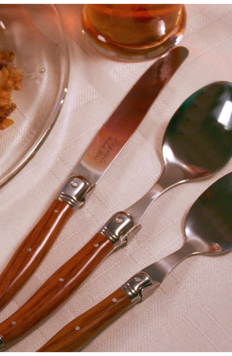 FRENCH HOME 20-Piece Laguiole Wood Grain Flatware Set, Alternate, color, Wood Grain