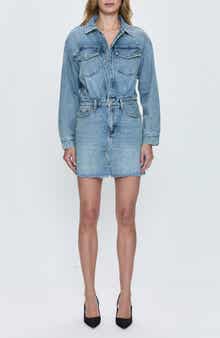 Pistola Nina Long Sleeve Denim Shirtdress