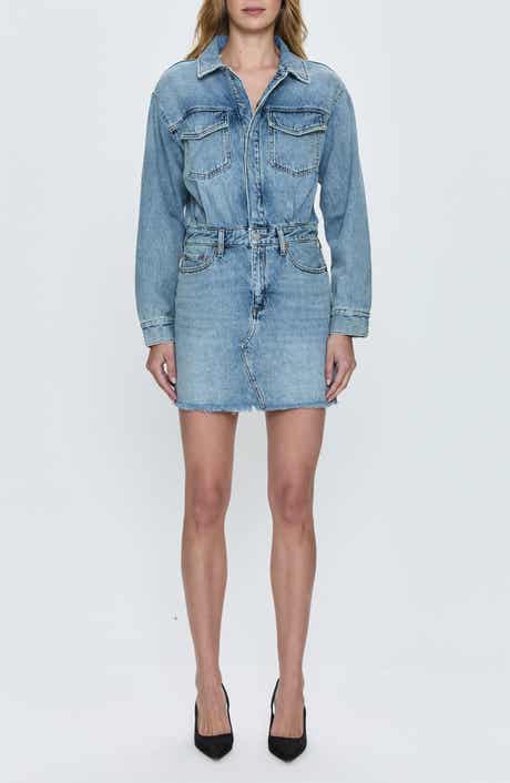 Pistola Nina Long Sleeve Denim Shirtdress