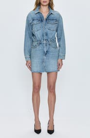 Pistola Nina Long Sleeve Denim Shirtdress