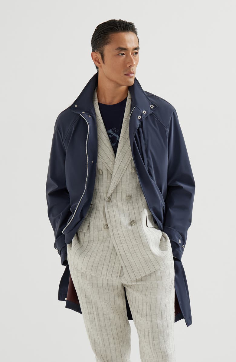 Brunello Cucinelli Unlined parka, Alternate, color, Navy Blue