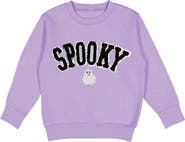 Sweet Wink Spooky Ghost Patch Halloween Sweatshirt