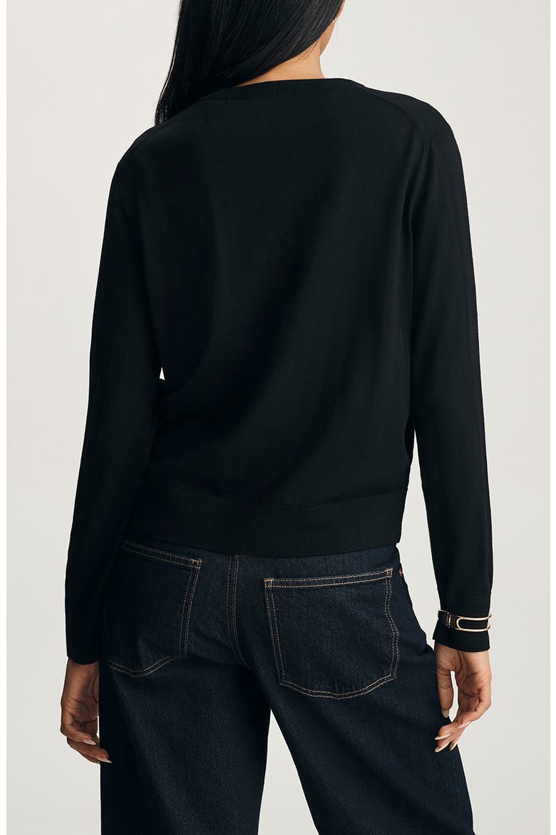Wool Cardigan, Alternate, color, BLACK