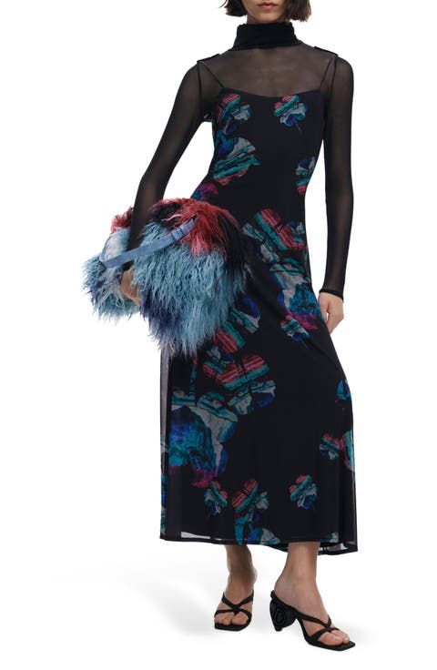 Long Sleeve Floral Print Dress