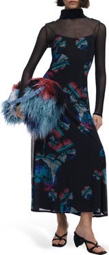 Desigual Long Sleeve Floral Print Dress