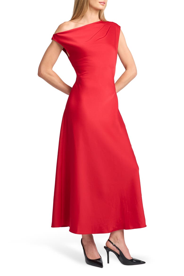 Mandy Off the Shoulder Maxi Dress, Main, color, JESTER RED