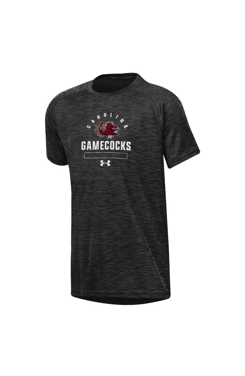 Under Armour Youth Under Armour Heather Black South Carolina Gamecocks Ultra Soft Rye Tech Performance T-Shirt, Alternate, color, Heather Black