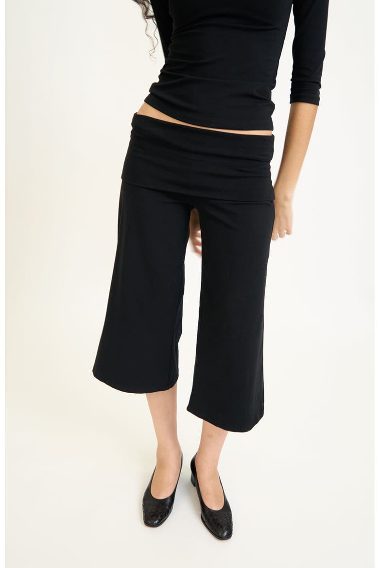 Cropped Gaucho, Alternate, color, Black