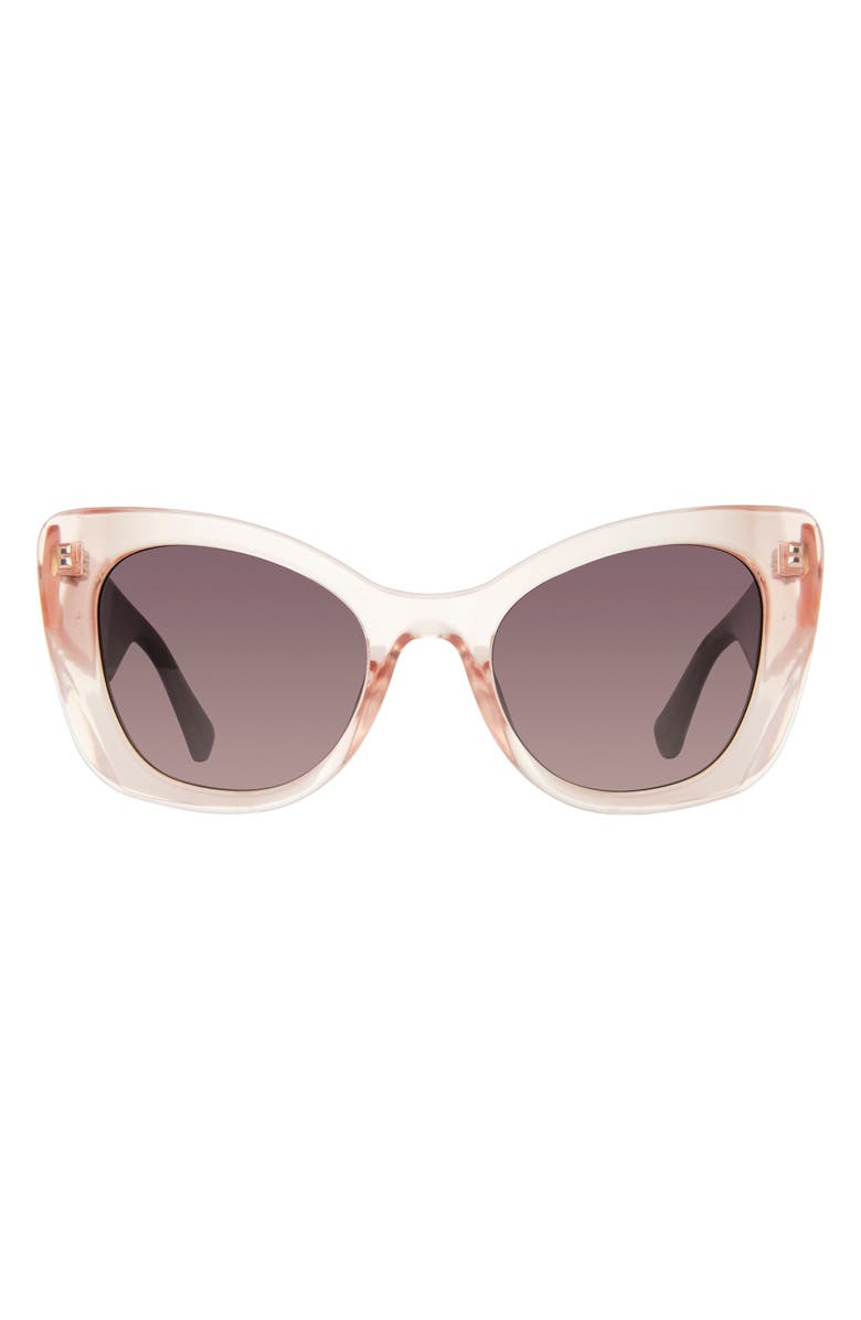 Kurt Geiger London 52mm Gradient Cat Eye Sunglasses, Main, color, Light Pink/ Azure Gradient