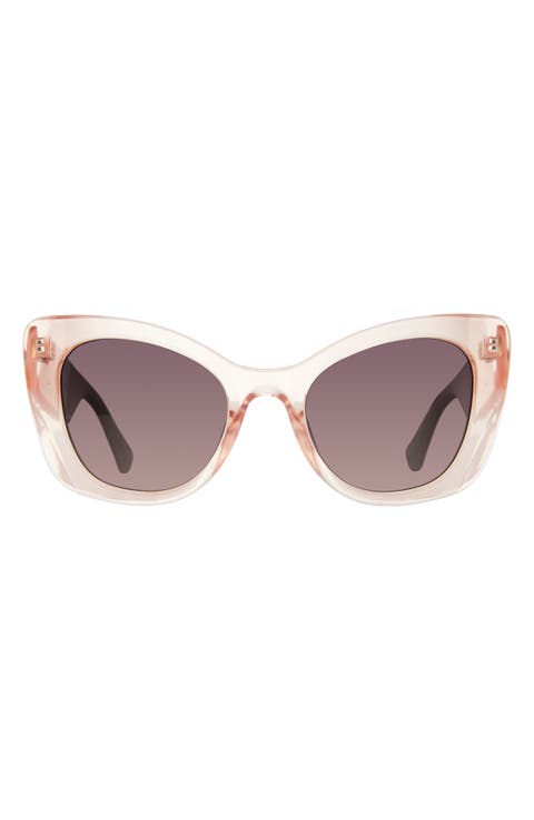 52mm Gradient Cat Eye Sunglasses