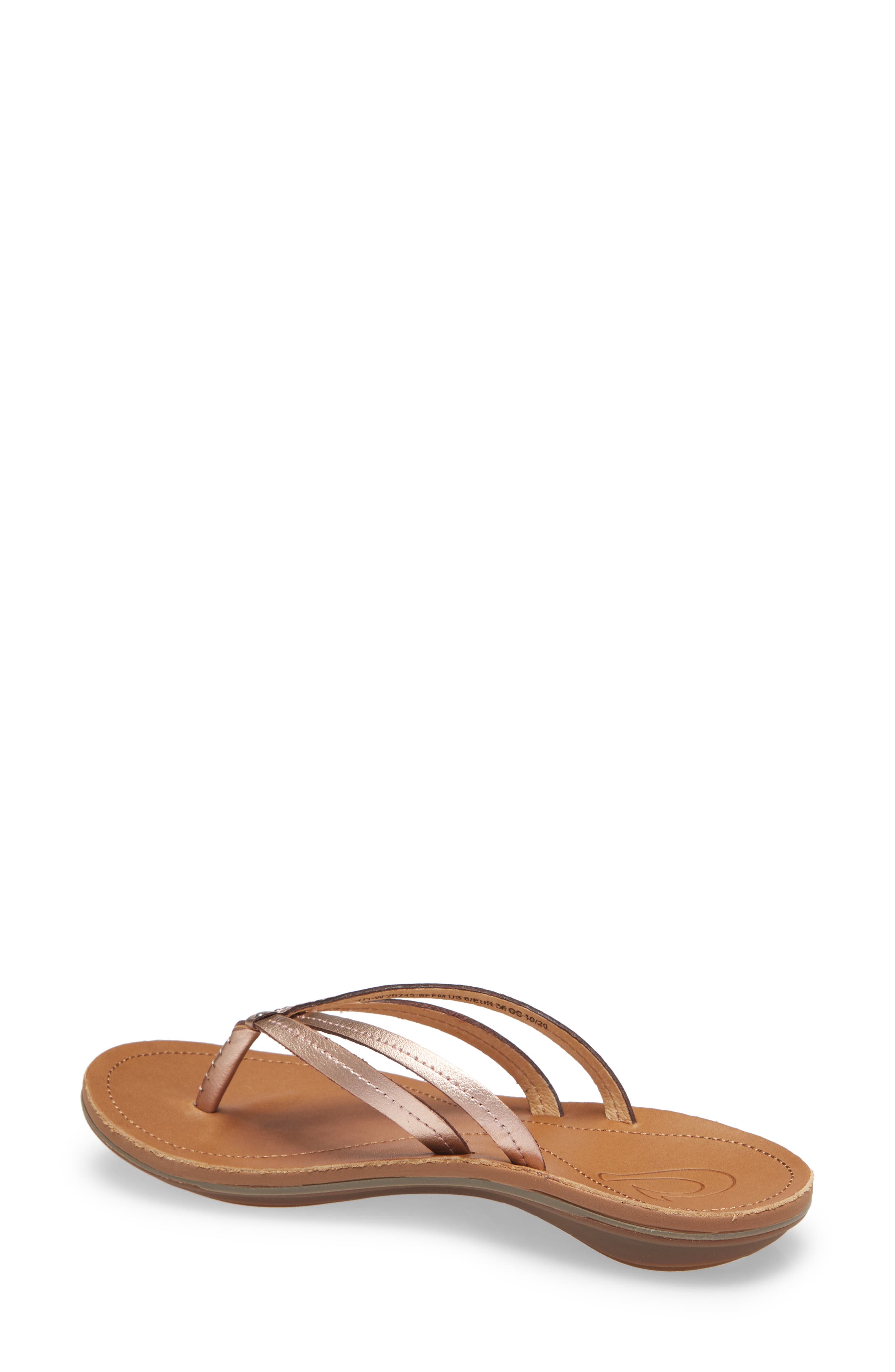 'U'i' Thong Sandal, Alternate, color, PINK COPPER/ SAHARA LEATHER