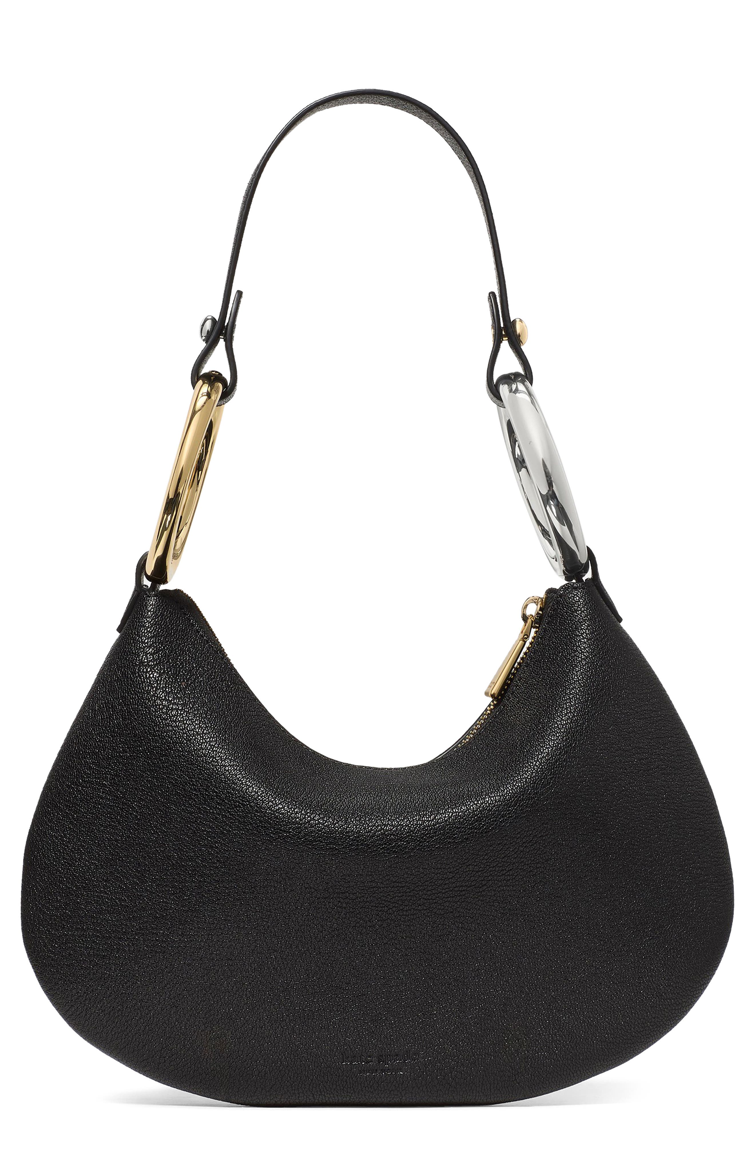 Kate Spade New York the bangle pebbled leather shoulder bag, Main, color, 