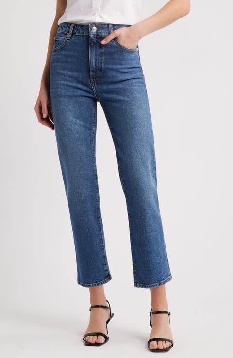 The Ruler High Waist Ankle Straight Leg Jeans