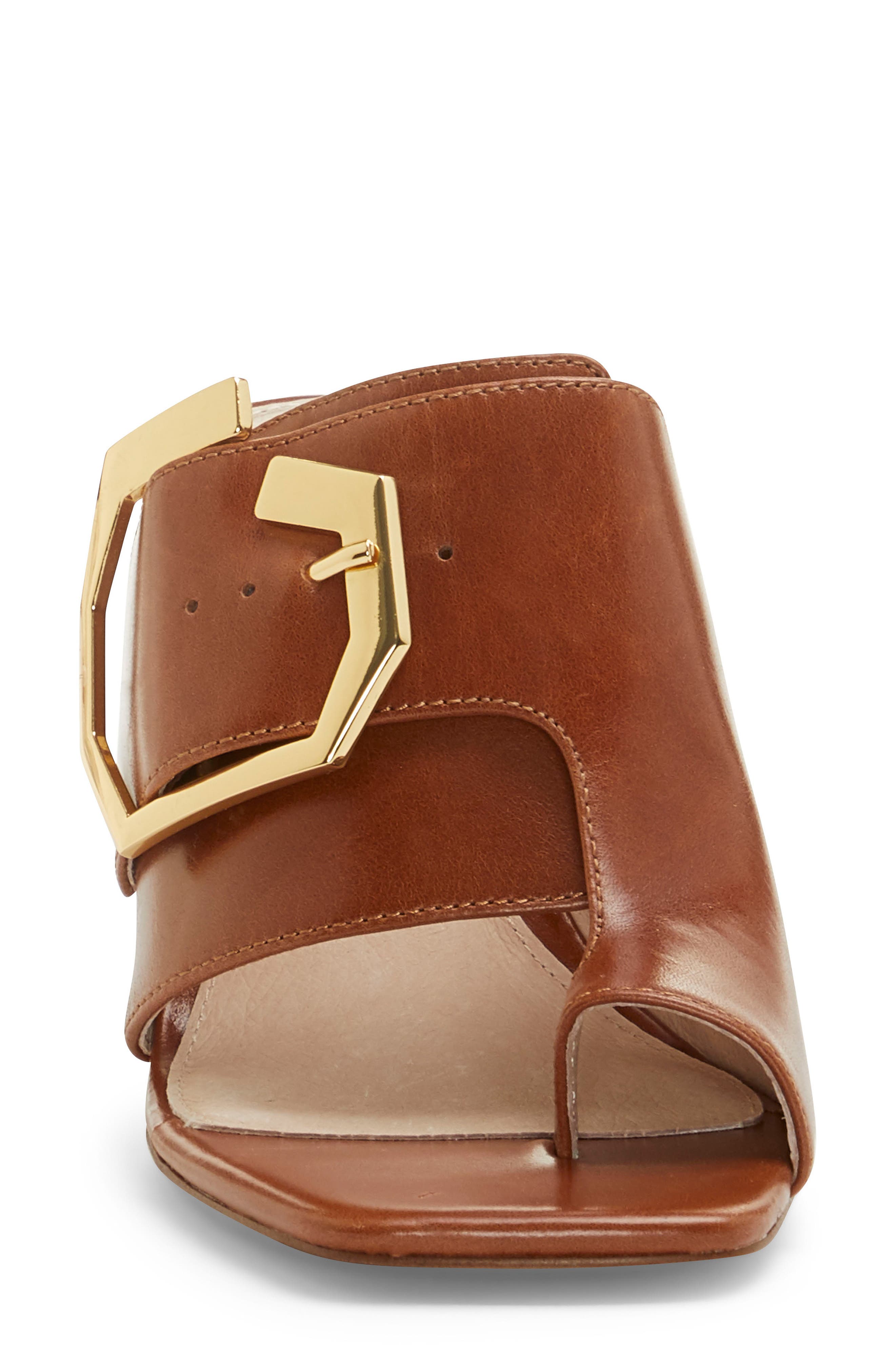 Linora Slide Sandal, Alternate, color, PEANUT BRITTLE LEATHER