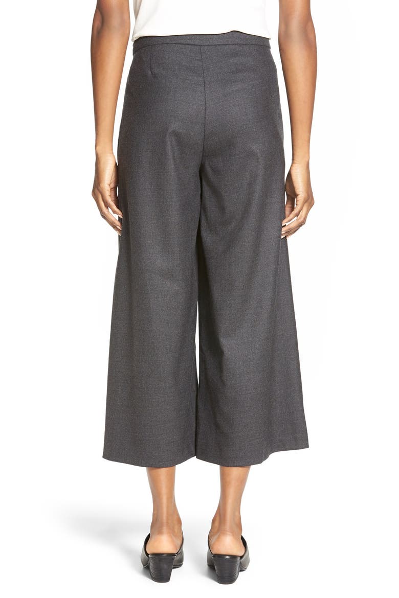 Wool Twill Sarong Pants, Alternate, color, CHARCOAL