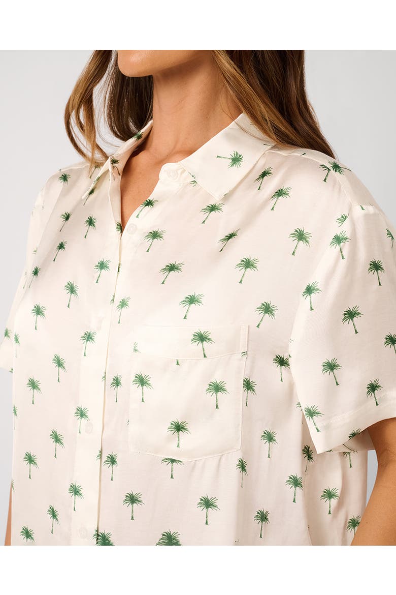 Short Sleeve Dad Shirt, Alternate, color, OFF-WHITE/BASIL