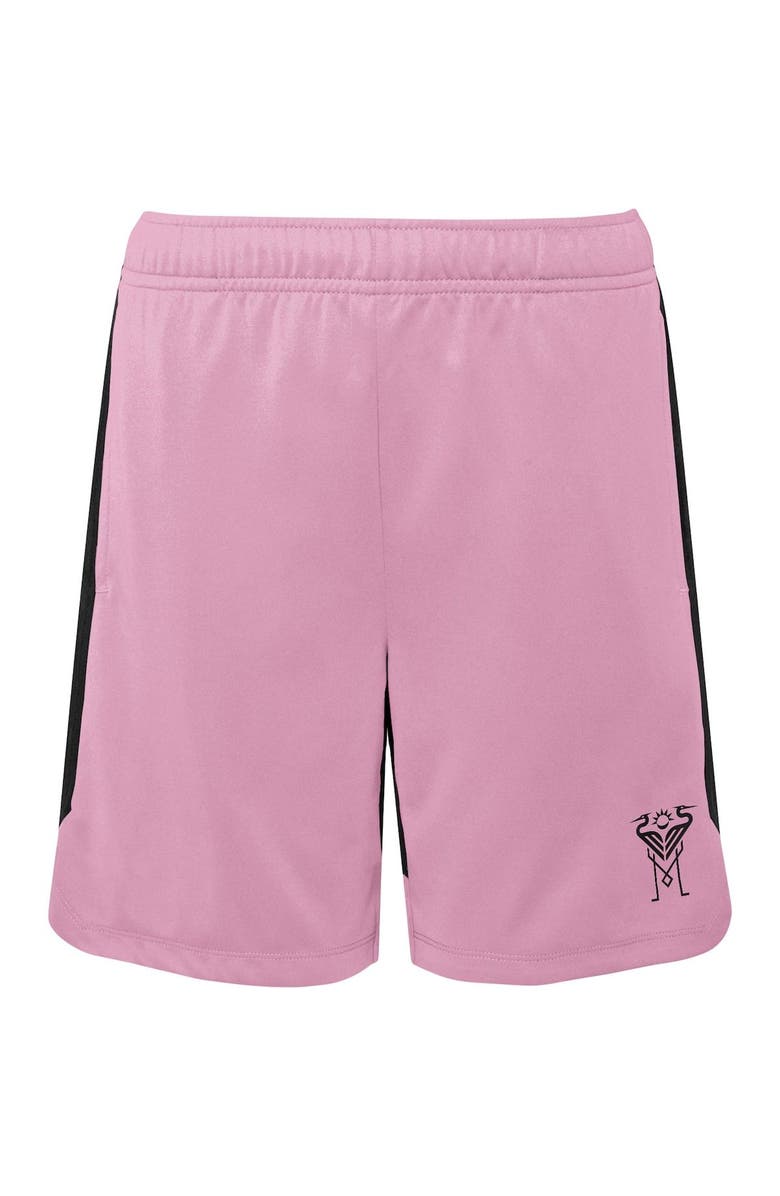 Outerstuff Youth Pink/Black Inter Miami CF Spot Kick Shorts, Alternate, color,