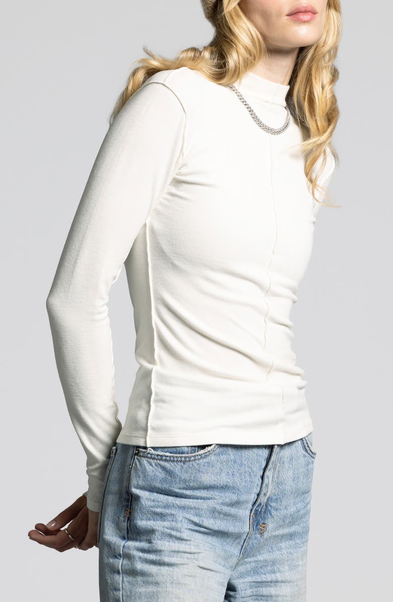 WEEKEND LOS ANGELES Marisol Mock Neck Top, Alternate, color, Blanc