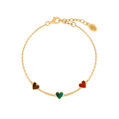 Heart’s Desire Multi-Stone Heart Bracelet