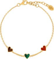 Karma and Luck Heart’s Desire Multi-Stone Heart Bracelet