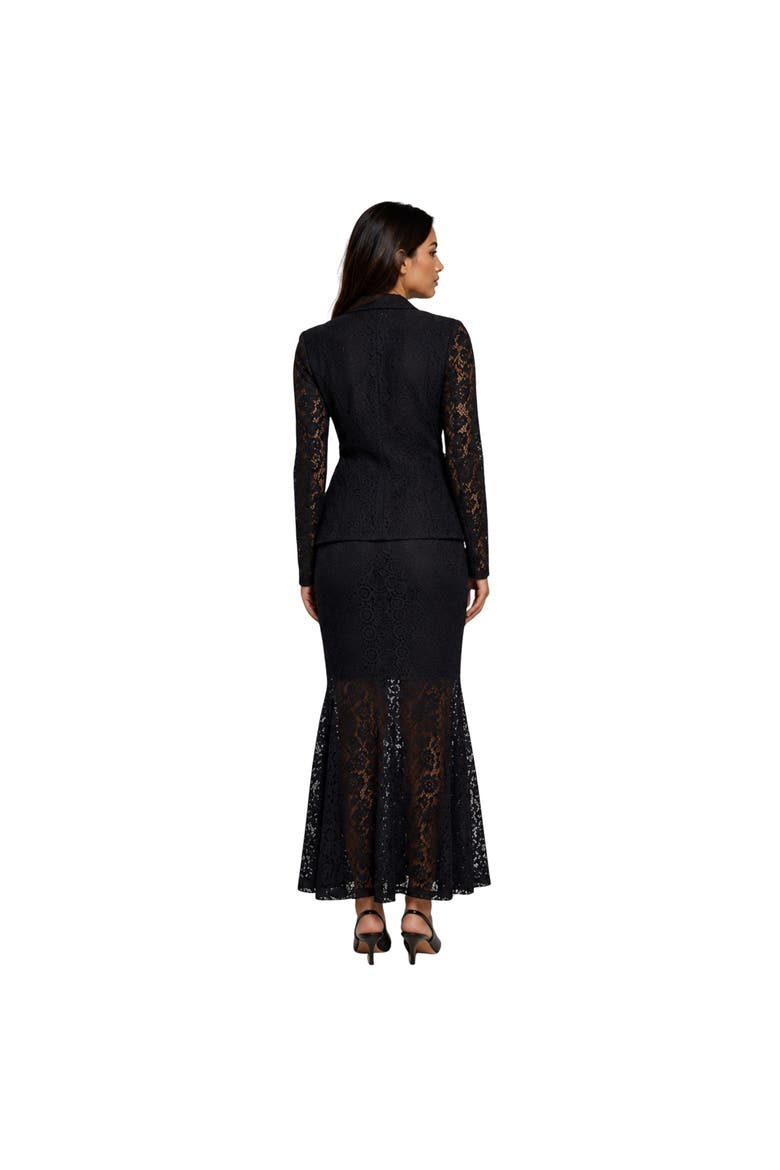 The Valentina Lace Blazer, Alternate, color, Black