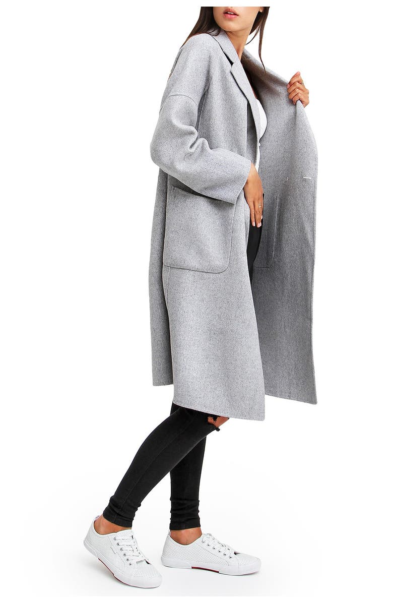 BELLE AND BLOOM Publisher Double-Breasted Wool Blend Coat, Alternate, color, 