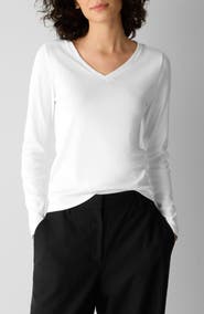 Eileen Fisher V-Neck Long Sleeve T-Shirt