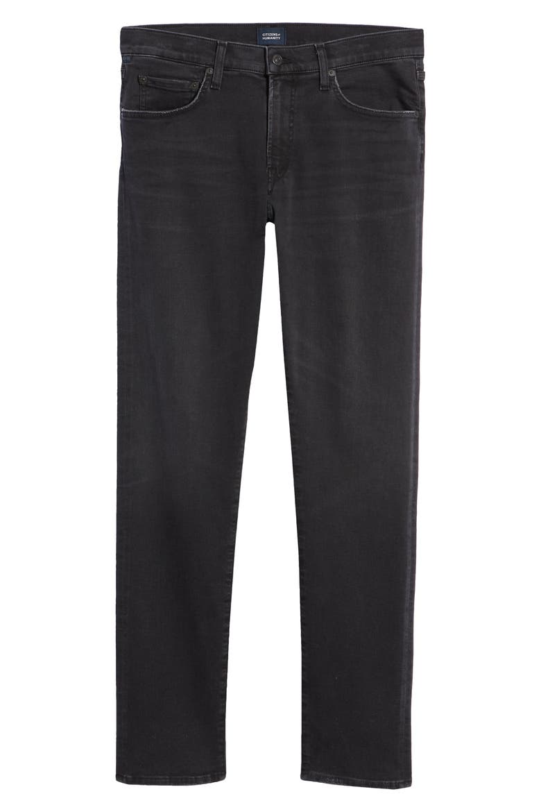 London Slim Taper Leg Jeans, Alternate, color, DARK STORM