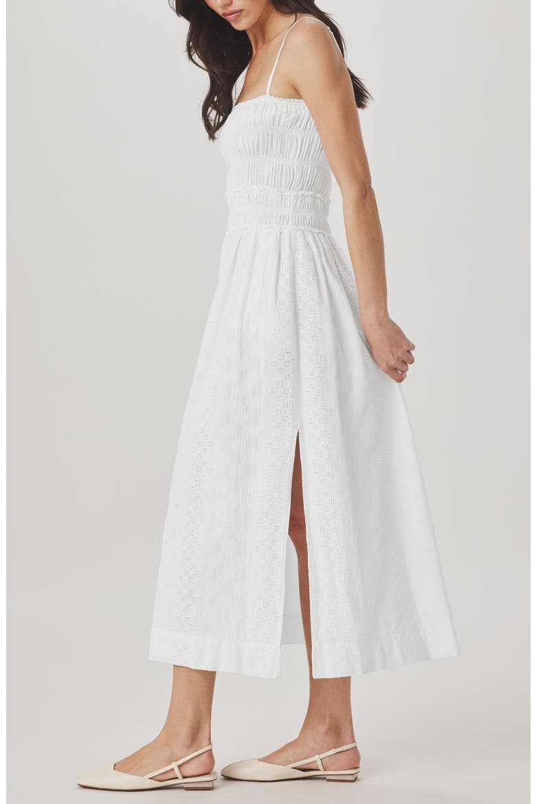 Kenzie Eyelet Sleeveless Maxi Dress, Alternate, color, WHITE