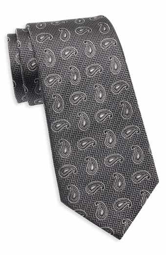 Duchamp Paisley Print Silk Tie