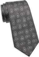 Duchamp Paisley Print Silk Tie