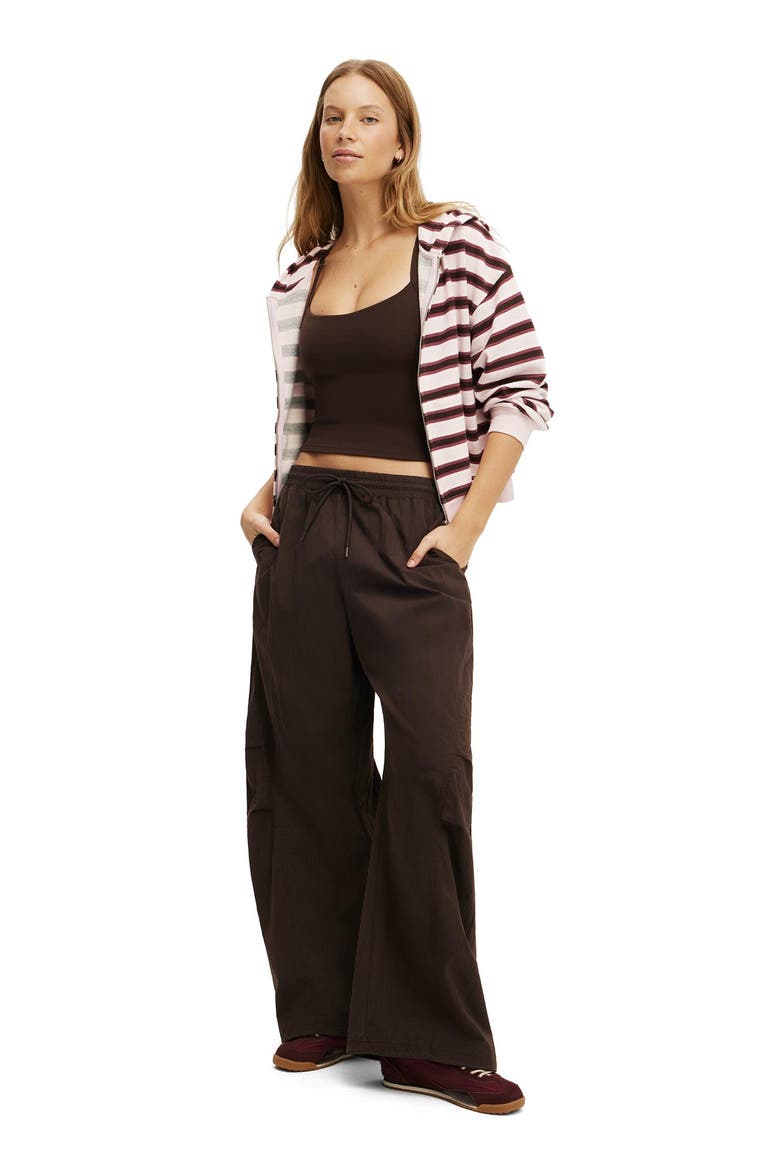 Women's Active Ultra Soft Contrast T-Bar Tank, Alternate, color, French Roast