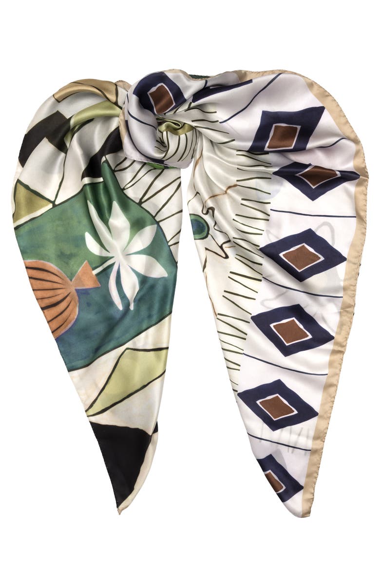 Elizabetta Lydia - Silk Scarf Shawl for Women, Alternate, color, White