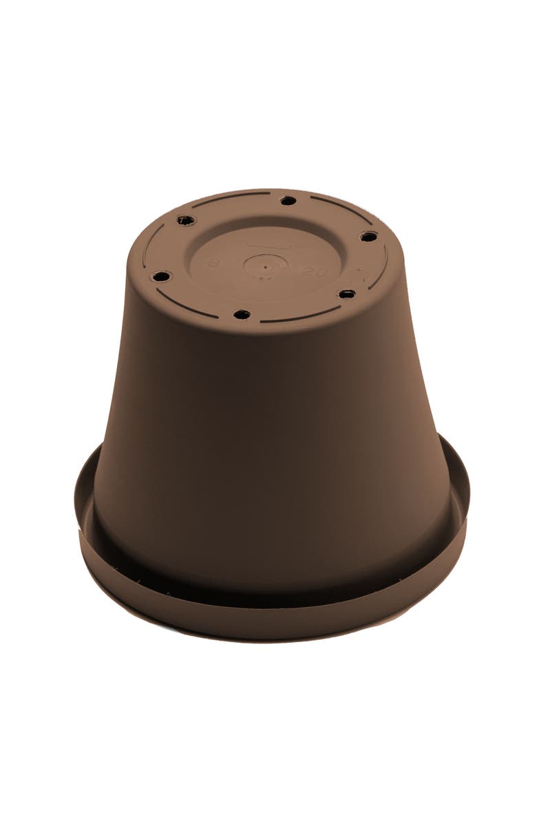 Bloem Terra Pot Planter, 13 Inch x 10.75 Inch, Chocolate Brown, Alternate, color, Brown