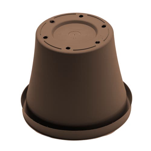 Bloem Terra Pot Planter, 13 Inch X 10.75 Inch, Chocolate Brown In Brown