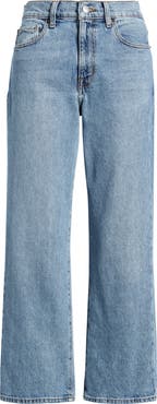 Nordstrom High Waist Crop Straight Leg Jeans