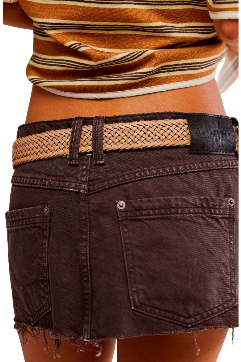 Lainey Cutoff Miniskirt, Alternate, color, CHOCOLATE