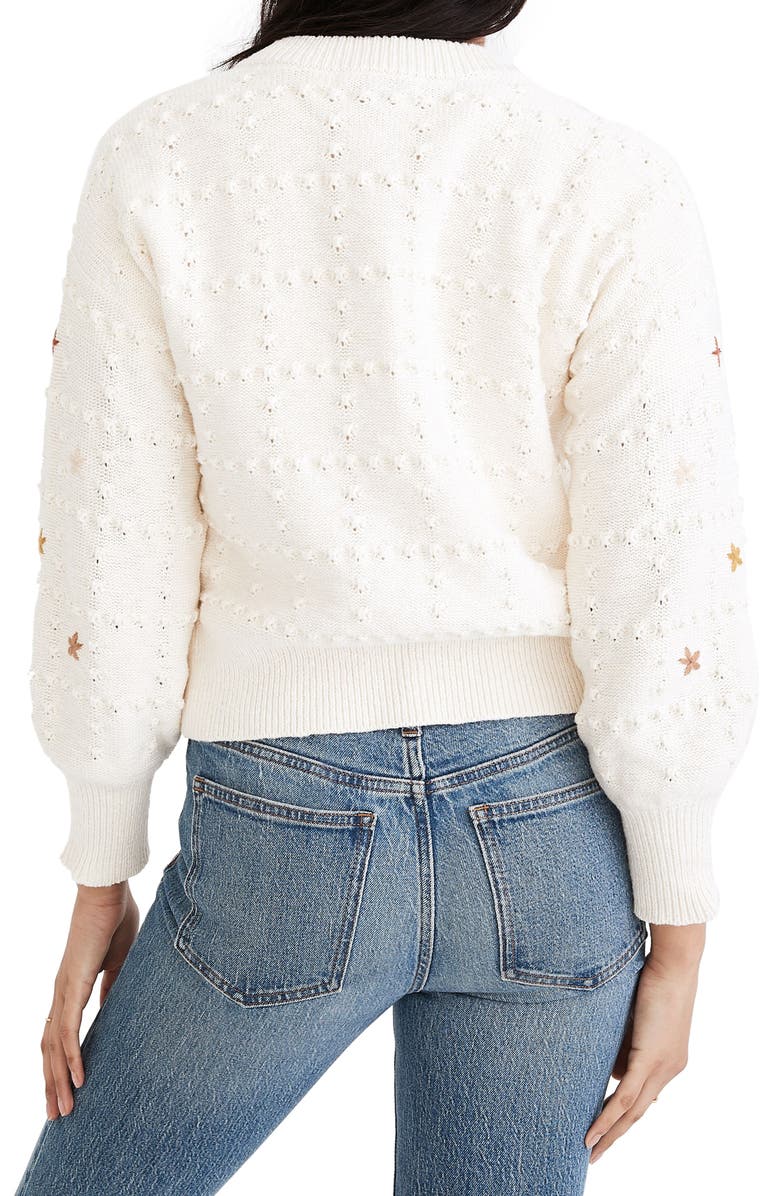 Madewell Embroidered Sandlin Cardigan Sweater, Alternate, color, 
