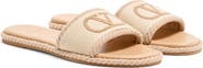 Valentino Garavani VLOGO Torchon Flat Espadrille Slide Sandal