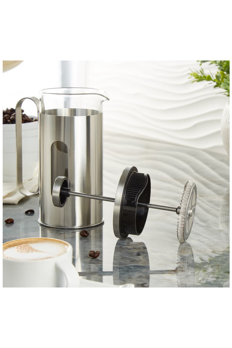 Leo Maestro 12-Ounce Stainless Steel French Press, Alternate, color, SILVER
