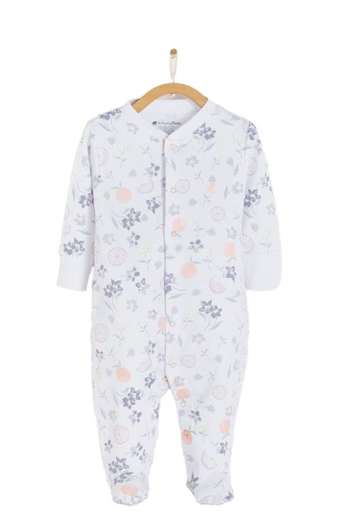 Premium Peruvian Pima Cotton Orange Footie Pajamas For Infant