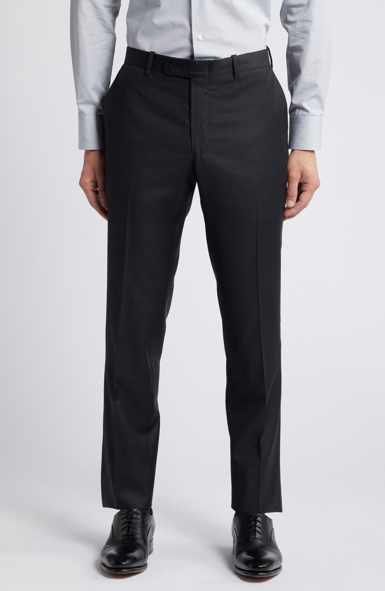 Peter Millar Hartford Classic Fit Black Glen Plaid Wool Suit, Alternate, color, 